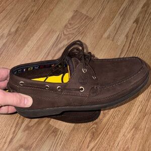 Timberland Brown Suede Lace-Up Boat Shoes